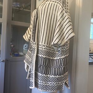 H&M Striped Scoop Neck Cardigan